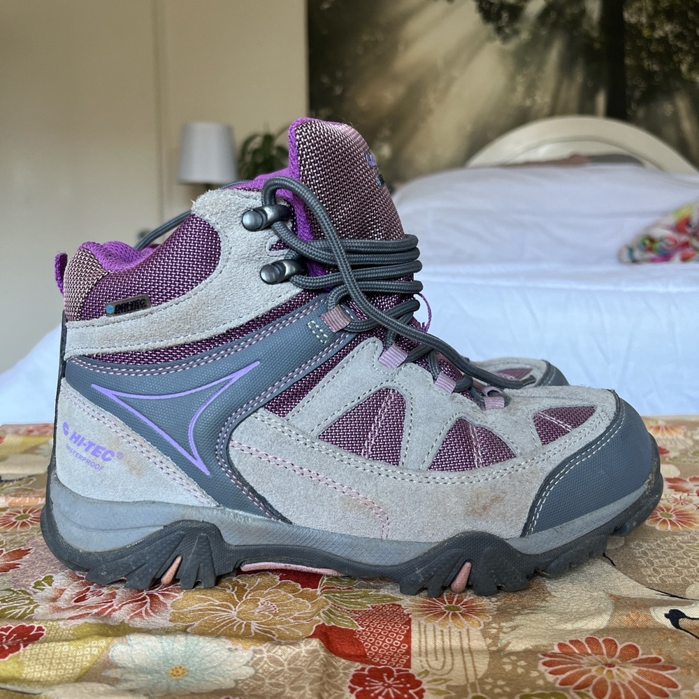 Hi-Tec grey and purple hiking boots